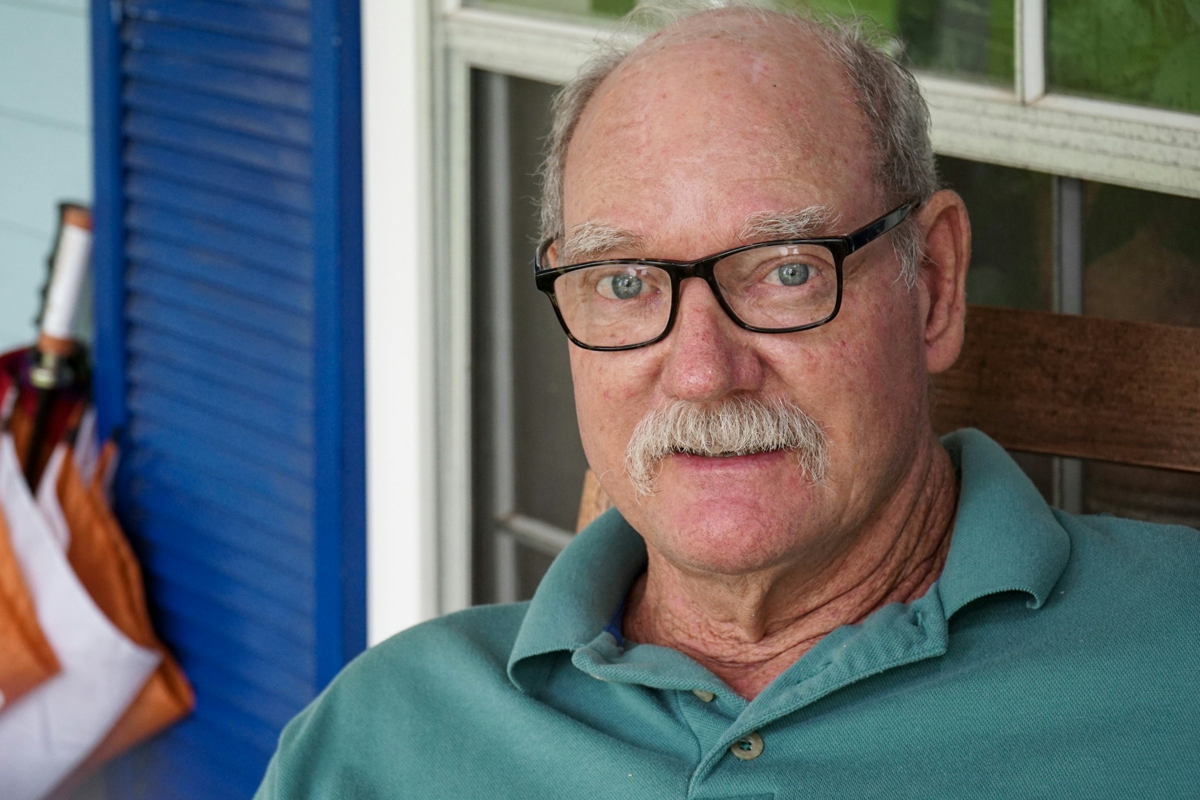 Senior at home receiving care